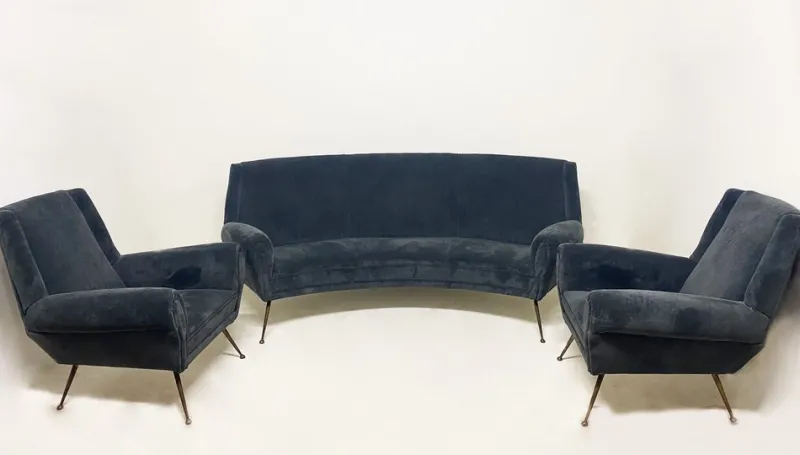 Hot Pamono Vintage Sofa & Armchairs attributed to Gigi Radice, Set of 3