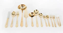 Pamono Vintage Solingen Gold Plated Canteen Cutlery, Set of 69><noscript><img width=