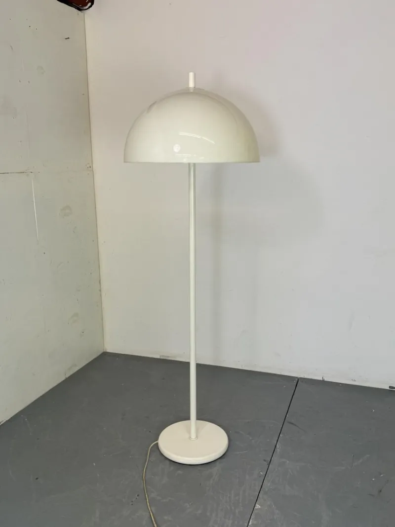 New Pamono Vintage Space Age Modernist White Mushroom Shape Floor Lamp from Dijkstra Lampen, 1970s