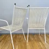 Pamono Vintage Spaghetti Garden Chairs in White in the style of Mauser, 1960s, Set of 2> Garden Seating