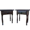 Pamono Vintage Spanish Bedside Tables with Drawer, 1940, Set of 2> Nightstands