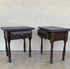 Pamono Vintage Spanish Bedside Tables with Drawer, 1940, Set of 2><noscript><img width=