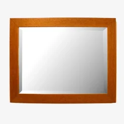 Pamono Vintage Spanish Beveled Mirror with Wooden Frame> Mirrors