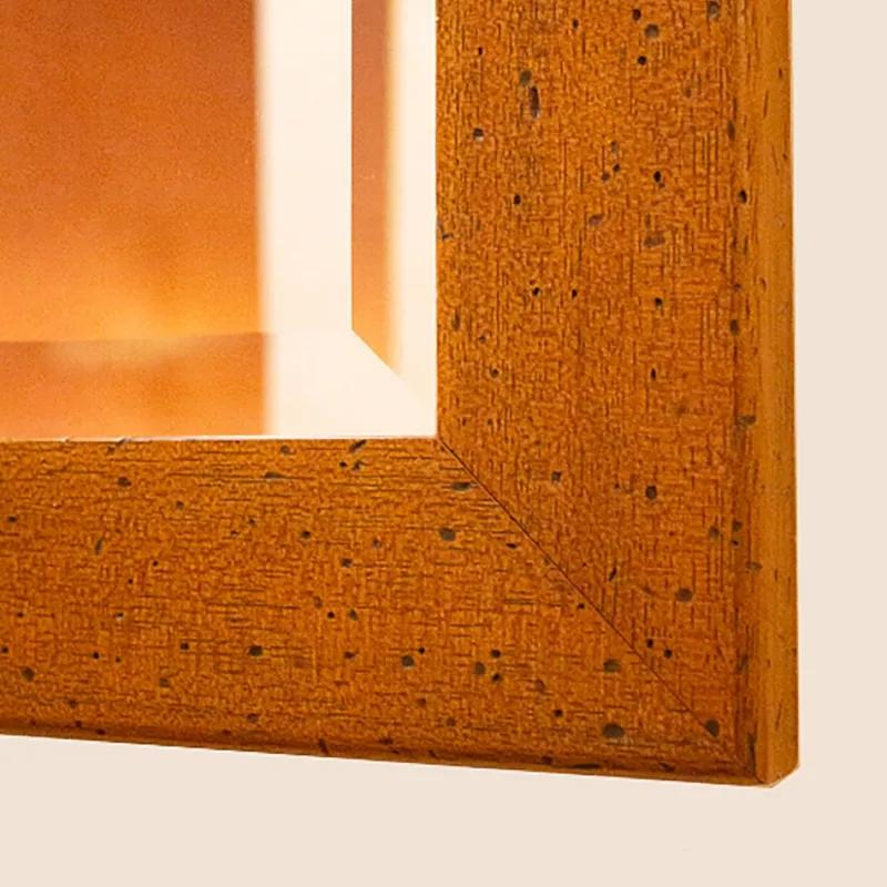 Pamono Vintage Spanish Beveled Mirror with Wooden Frame> Mirrors