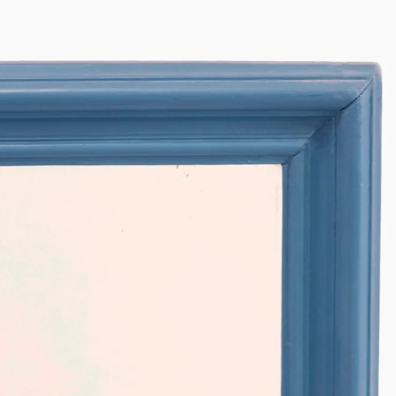 Pamono Vintage Spanish Mirror in Blue Wooden Frame, 1950s> Mirrors
