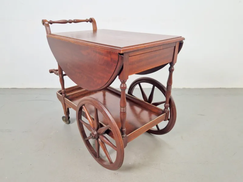 Hot Pamono Vintage Spindle Bar Cart in Wood, France, 1970s