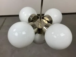Pamono Vintage Sputnik Chandelier attributed to Napako, 1970s