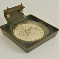 Discount Pamono Vintage Square Push Pull Door Handle in Bronze and Glass, 1960s