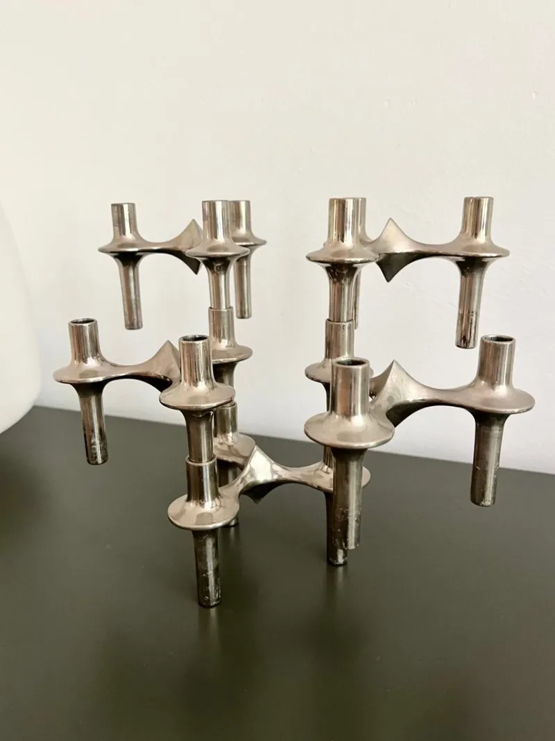 Hot Pamono Vintage Stackable Candlestick Orion Series from Stoff Nagel, Germany, 1970s, Set of 2