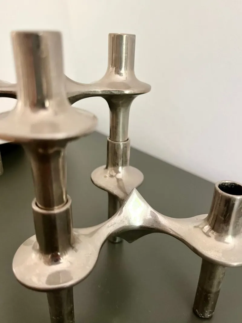 Hot Pamono Vintage Stackable Candlestick Orion Series from Stoff Nagel, Germany, 1970s, Set of 2