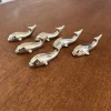 Pamono Vintage Stainless Steel Whale Knife Rests, Set of 6