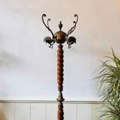 Clearance Pamono Vintage Standing Coat Rack in Wood Coat Stand Rack with Hooks