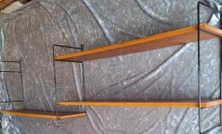 Pamono Vintage String Shelf with Teak Shelves by Kajsa & Nisse Strinning, 1970s><noscript><img width=
