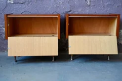 Pamono Vintage Style Scandinavian Bedside Tables or Nightstands, 1970s, Set of 2><noscript><img width=