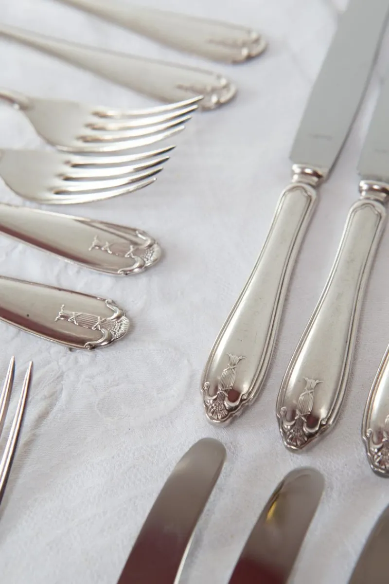 Best Pamono Vintage Swedish Gab Cutlery, 1930s, Set of 28
