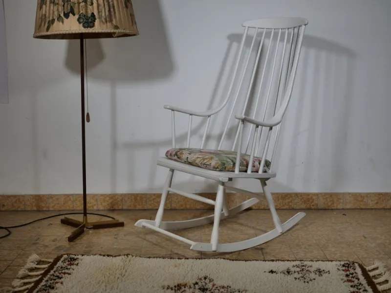 Discount Pamono Vintage Swedish Rocking Chair by Lena Larsson for Nesto, 1960s