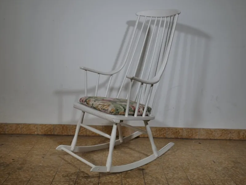 Discount Pamono Vintage Swedish Rocking Chair by Lena Larsson for Nesto, 1960s