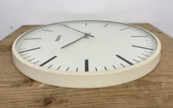 Hot Pamono Vintage Swiss Beige Wall Clock from Favag, 1970s