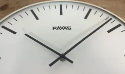 Hot Pamono Vintage Swiss Beige Wall Clock from Favag, 1970s