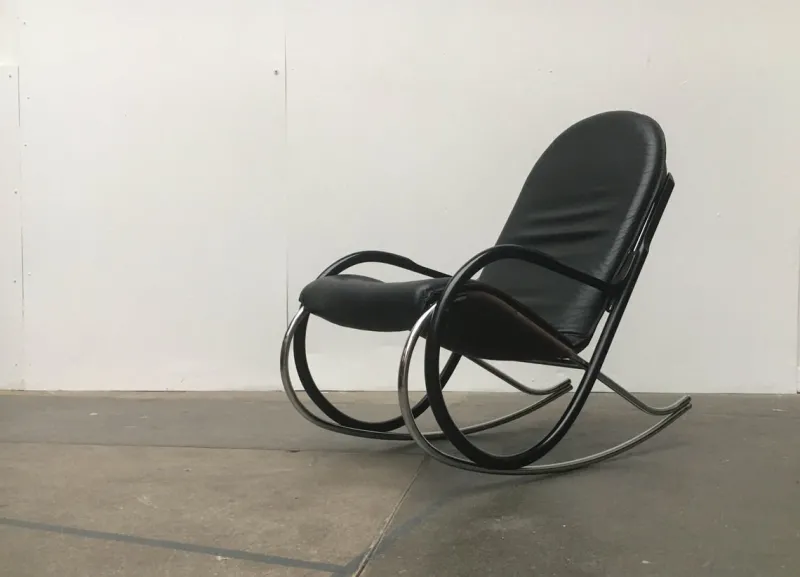 Pamono Vintage Swiss Nonna Rocking Chair by Paul Tuttle for Strässle> Rocking Chairs