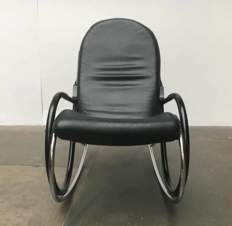 Pamono Vintage Swiss Nonna Rocking Chair by Paul Tuttle for Strässle> Rocking Chairs