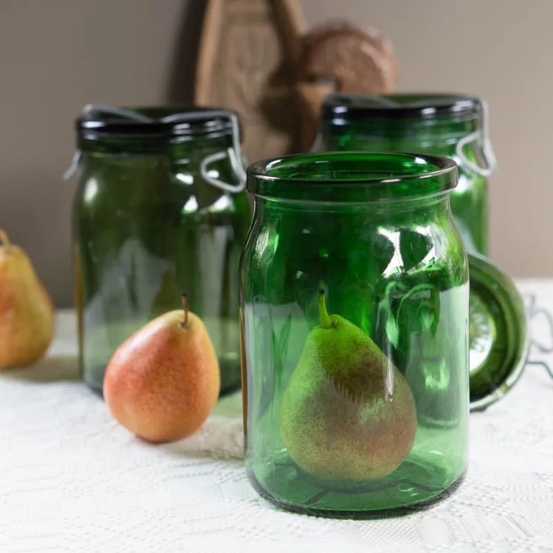 Online Pamono Vintage Swiss Wide Opening Preserving Jars from Bülach Glas, 1930s