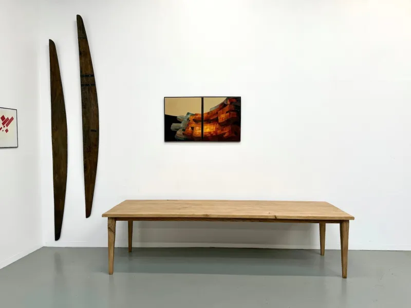 Pamono Vintage Table in Oak and Chestnut, 1950s> Dining Tables & Sets