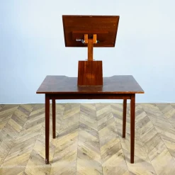 Clearance Pamono Vintage Table with Height Adjustable Lectern Stand