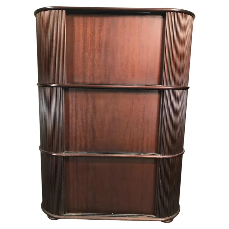 Pamono Vintage Tambour Door Cabinet attributed to Robert and Trix Haussmann, 1977> Cabinets & Wardrobes