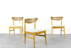 Pamono Vintage Teak and Cane Bergere Chairs, Set of 4><noscript><img width=