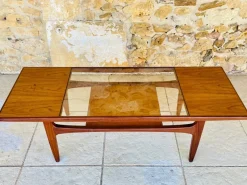 Clearance Pamono Vintage Teak and Glass Coffee Table from G-Plan, 1960s