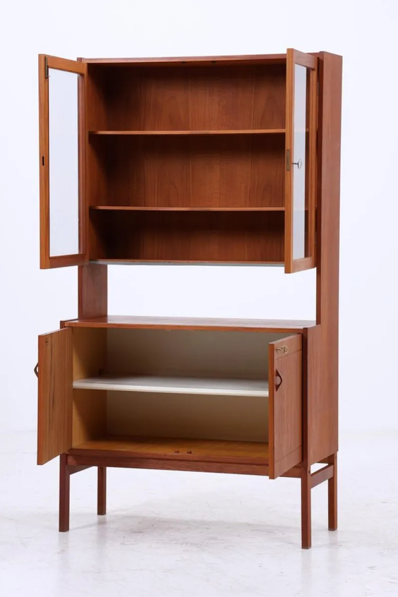 Clearance Pamono Vintage Teak Display Cabinet, 1960s