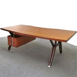 Pamono Vintage Teak Executive Desk from Mim Roma, 1960s><noscript><img width=