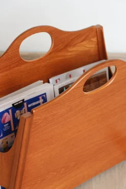 Pamono Vintage Teak Magazine Rack by Parker Knoll, 1960s> Magazine Racks