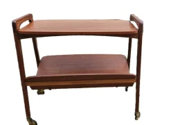 Pamono Vintage Teak Rolling Trolley from Opal Kleinmobel, 1960><noscript><img width=