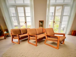 Pamono Vintage Teak Seating Group from Komfort Denmark, 1960s, Set of 3> Living Room Sets