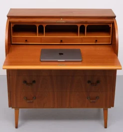 Pamono Vintage Teak Secretary by Egon Ostergaard, Sweden, 1960s><noscript><img width=