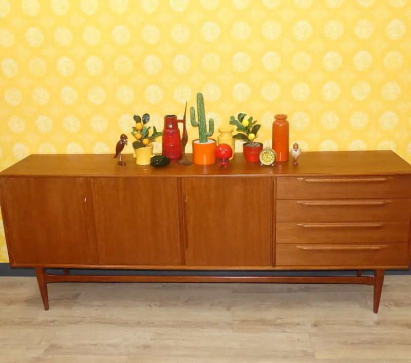 Pamono Vintage Teak Sideboard by Heinrich Riestenpatt for RT Möbel, 1960s> Sideboards & Buffets
