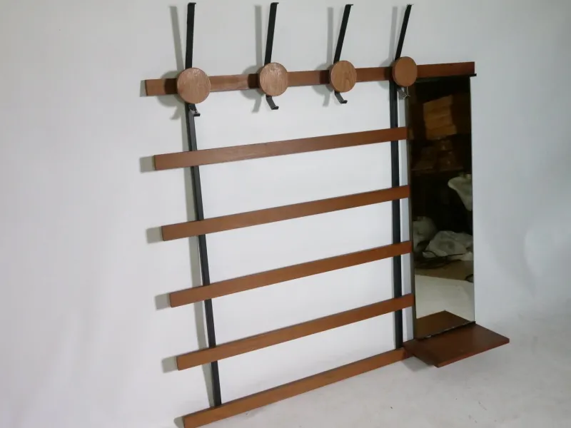Outlet Pamono Vintage Teak Wall Coat Rack, 1960s