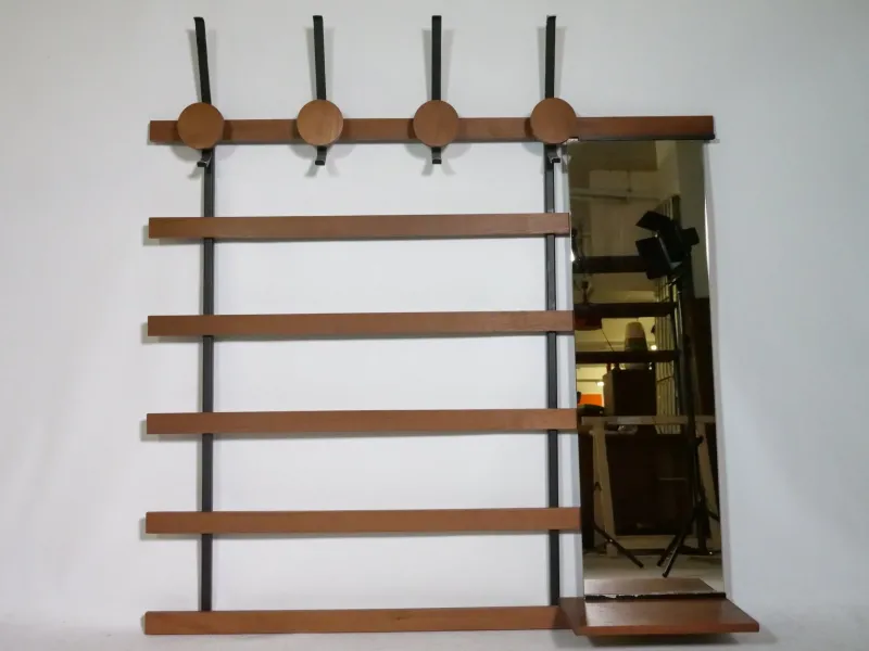 Outlet Pamono Vintage Teak Wall Coat Rack, 1960s