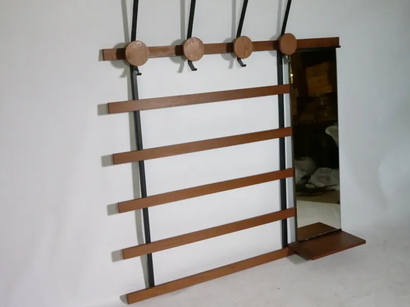 Outlet Pamono Vintage Teak Wall Coat Rack, 1960s