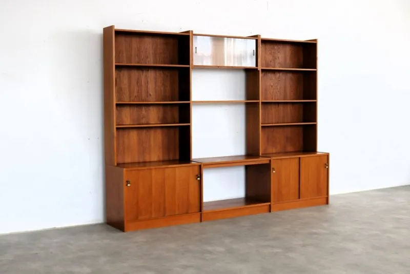 Pamono Vintage Teak Wall Unit, 1960s> Shelves & Wall Units