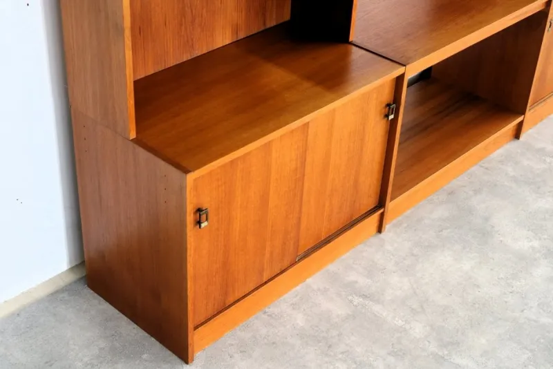 Pamono Vintage Teak Wall Unit, 1960s> Shelves & Wall Units