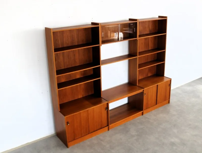 Pamono Vintage Teak Wall Unit, 1960s> Shelves & Wall Units