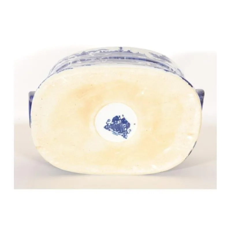 Pamono Vintage 20th Century Blue & White Porcelain Planter Jardiniere> Planters And Jardiniere