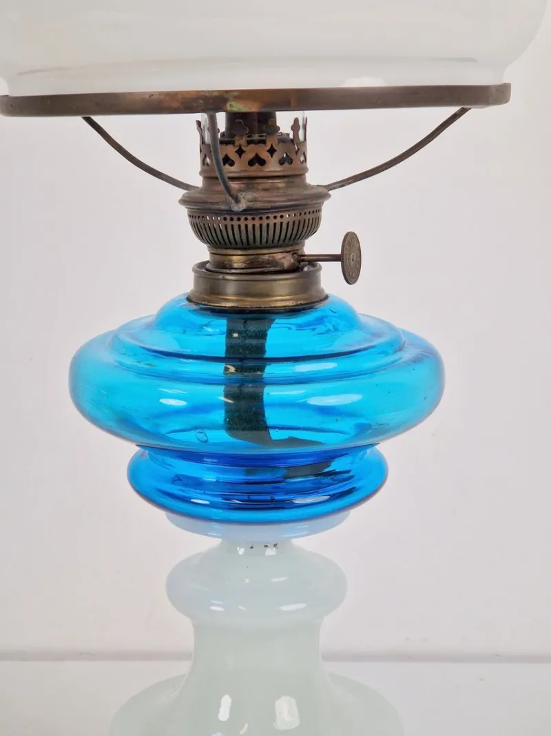 Clearance Pamono Vintage 20th Century Kosmos Brenner Oil Lamp Glass Copper, 1930s