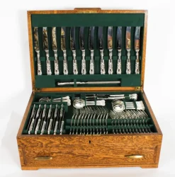 Online Pamono Vintage 20th Century Sterling Silver Cutlery Set, 1978, Set of 127