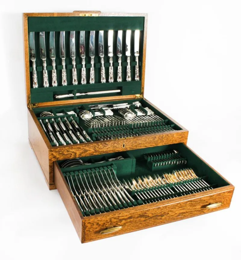 Online Pamono Vintage 20th Century Sterling Silver Cutlery Set, 1978, Set of 127