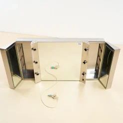 Pamono Vintage Theater Dressing Room Mirror with Lights><noscript><img width=