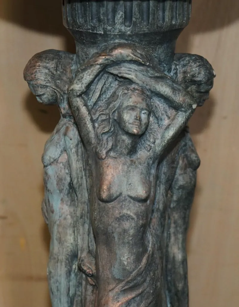 Pamono Vintage Three Graces Bird Bath Garden Statue> Garden Accessories